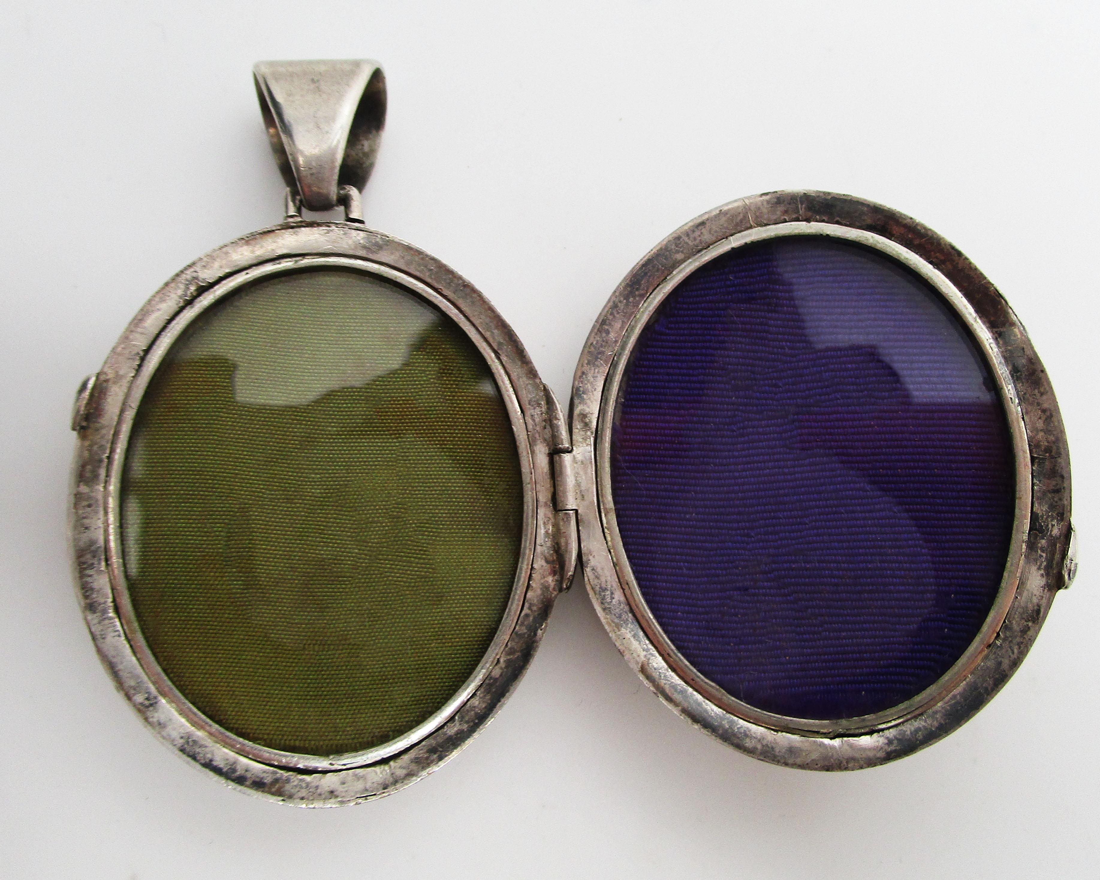 Women's or Men's 1890 Victorian Sterling Silver and Vermeil Royal Fusiliers Locket