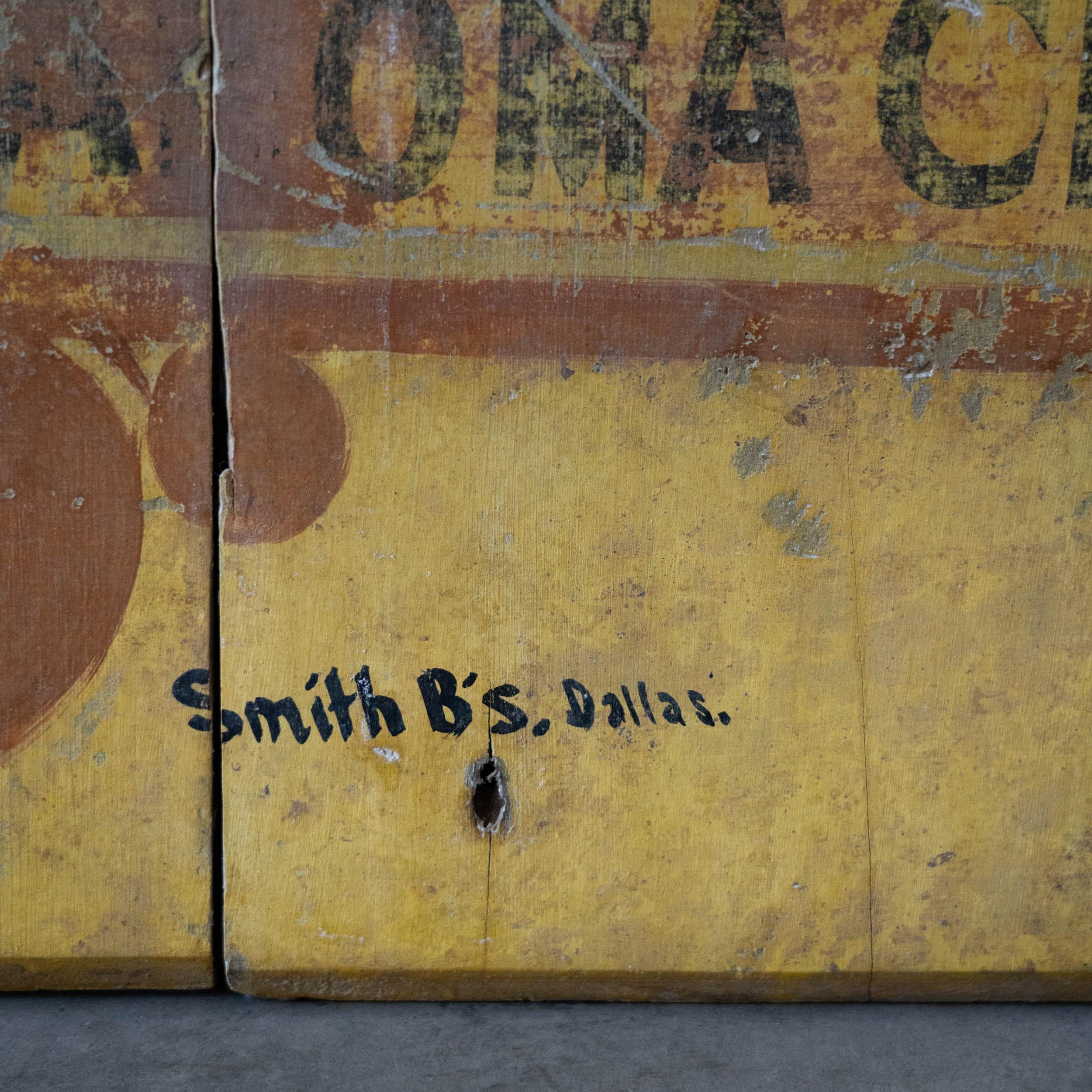 Peint à la main 1890 Wood Panneau publicitaire pour cigares grand américain en vente