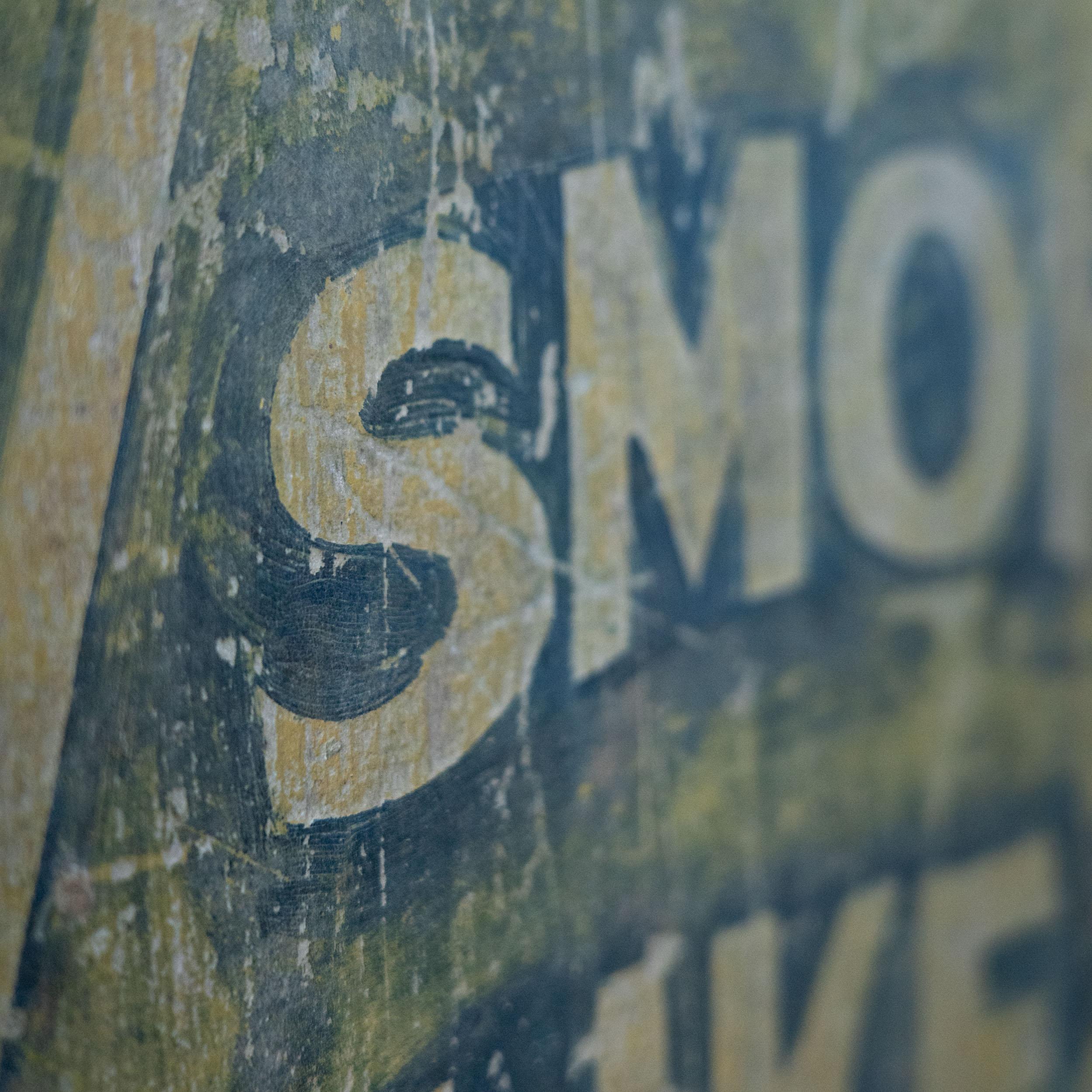 1890 Wood Panneau publicitaire pour cigares grand américain Bon état - En vente à Surrey, BC