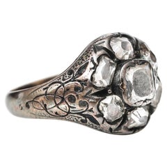 1890s 1 Carat Rose Cut Diamond Ring