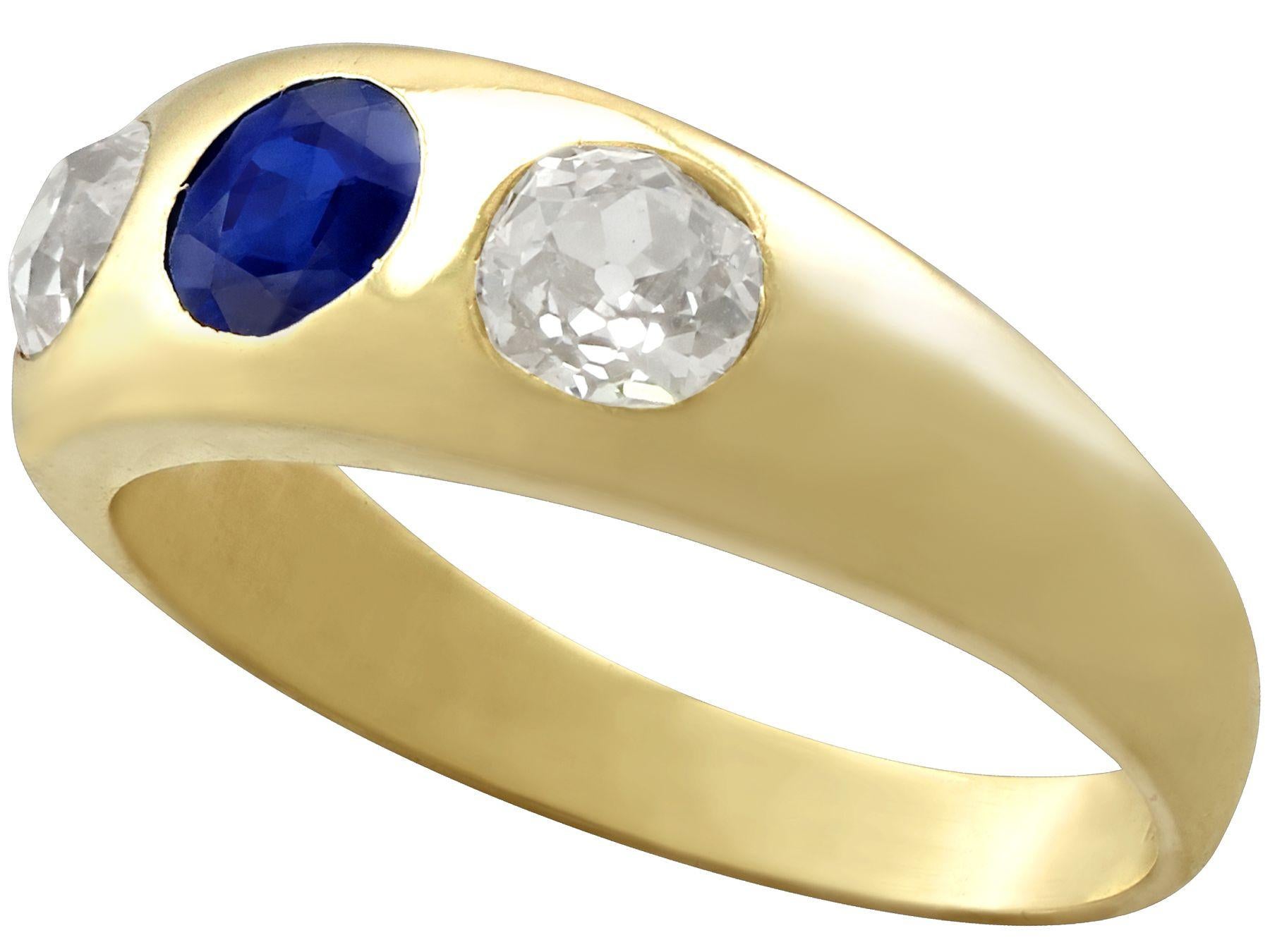 antique blue sapphire ring