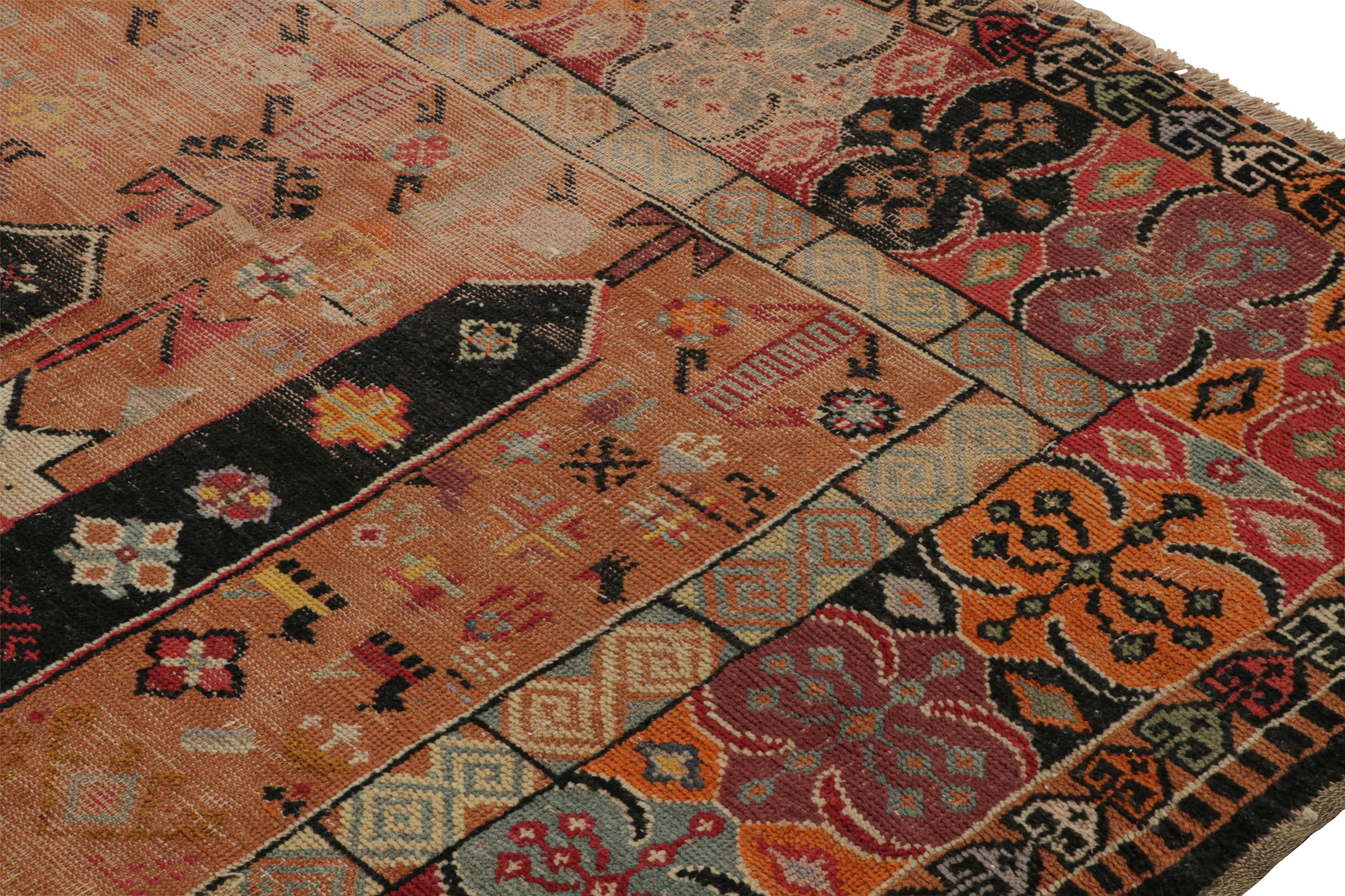 Late 19th Century 1890s Antique European Rug with Colorful Geometric Patterns, from Rug & Kilim For Sale