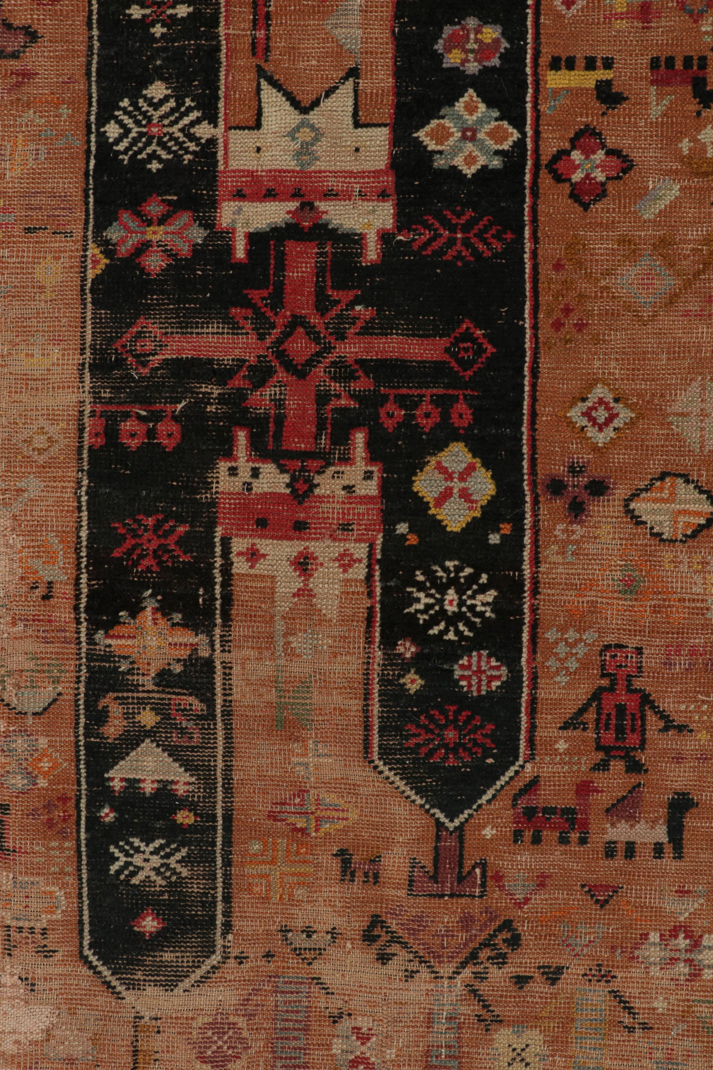 Wool 1890s Antique European Rug with Colorful Geometric Patterns, from Rug & Kilim For Sale