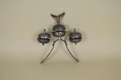1890s Antique German Carriage Sleigh Parade Show Horse Triple Bell with Eagle