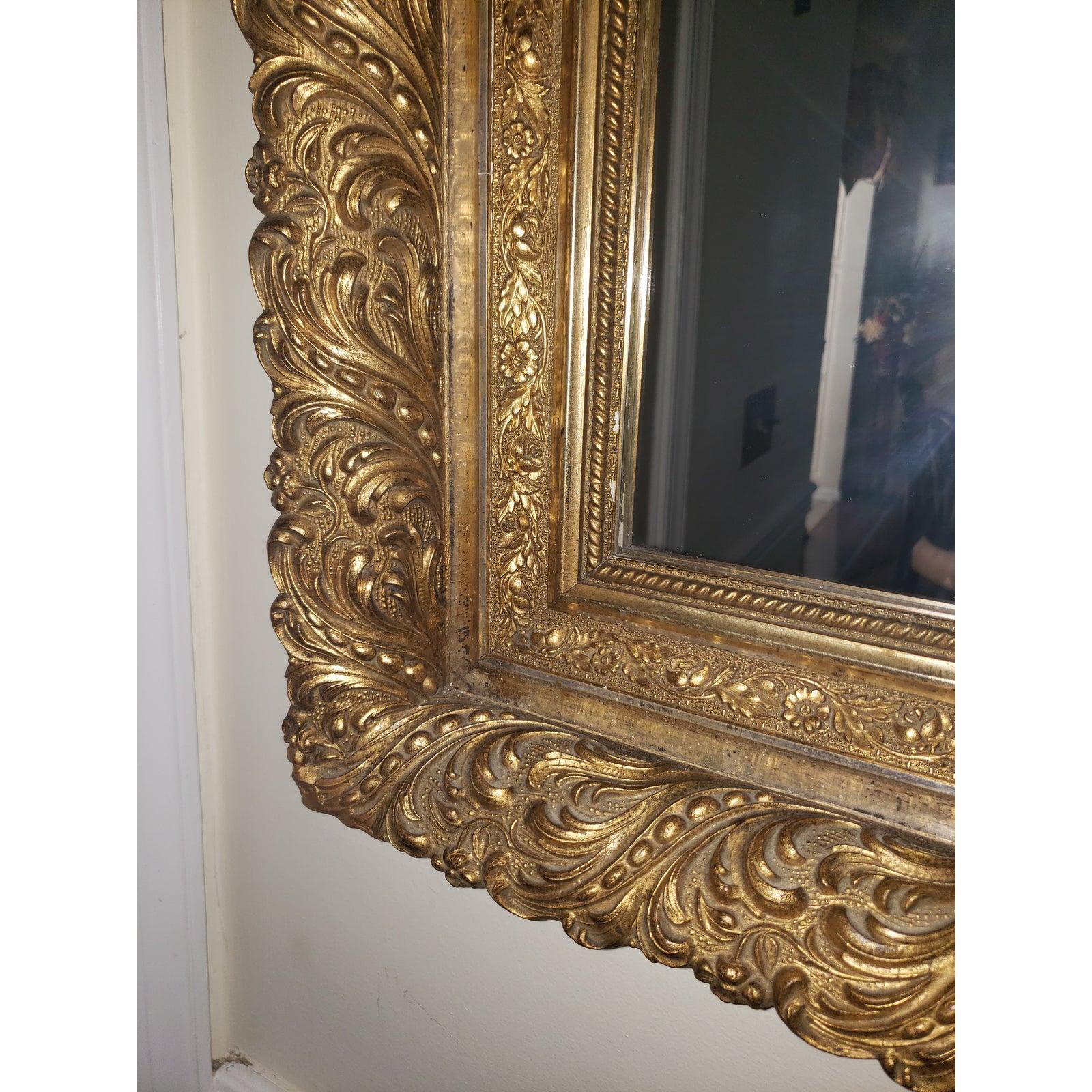 1890s Antique Gilt Baroque Style Mirror 3