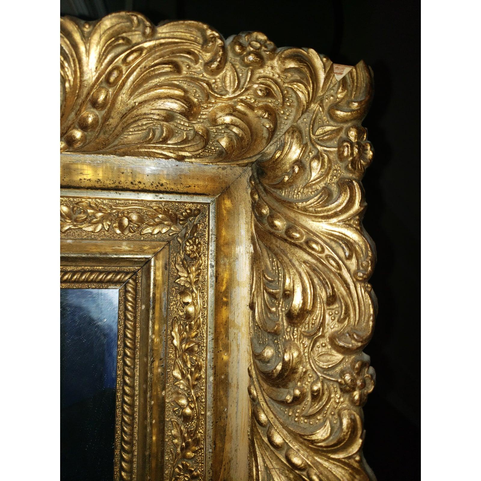1890s Antique Gilt Baroque Style Mirror 4