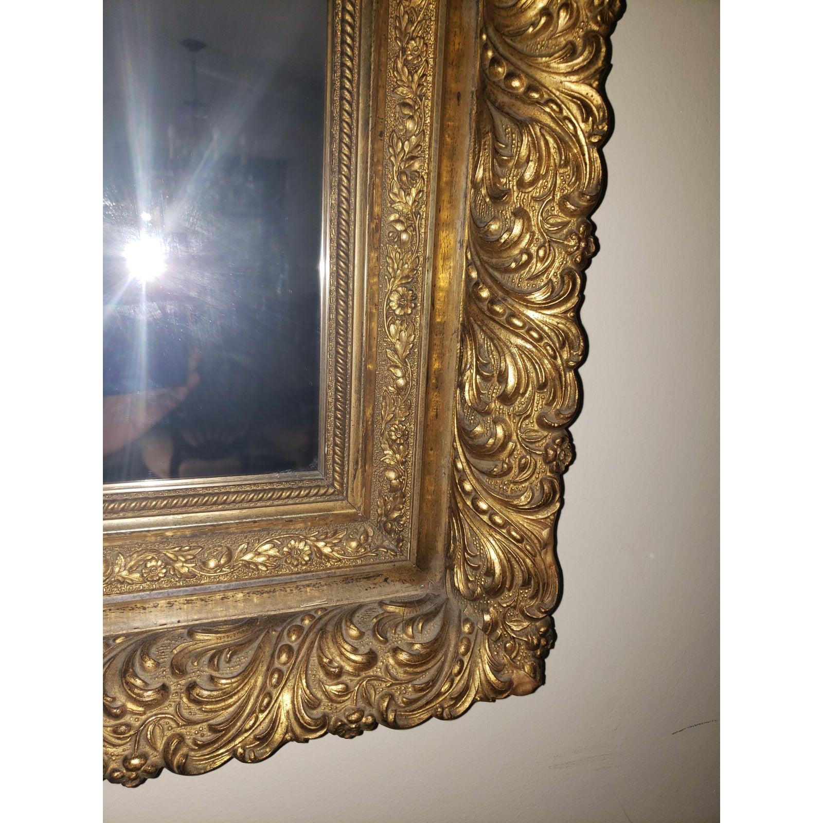 1890s Antique Gilt Baroque Style Mirror 5