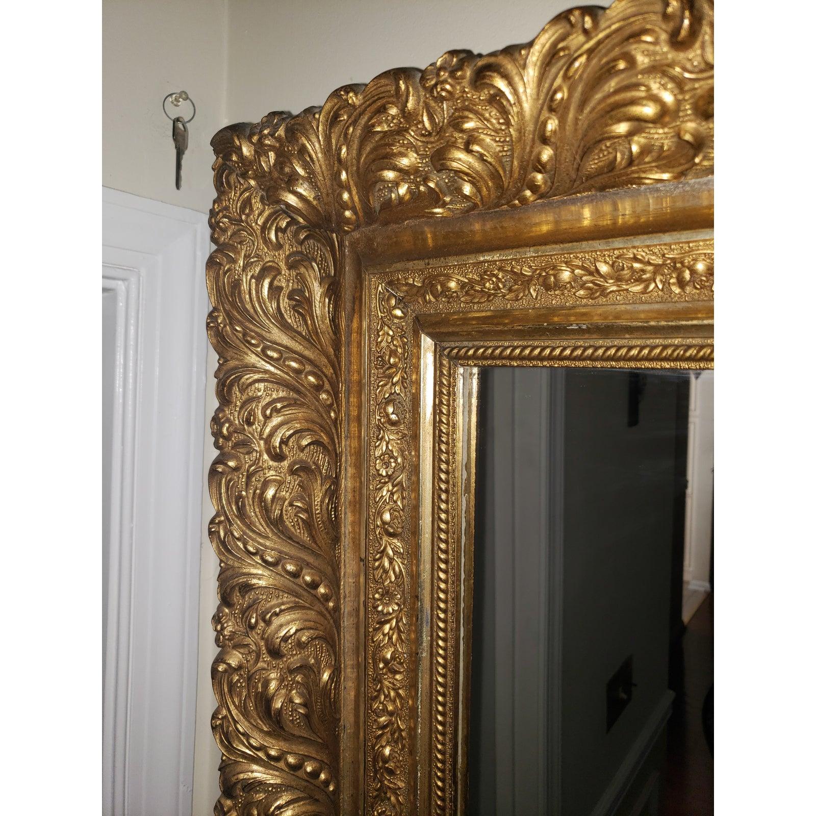 1890s Antique Gilt Baroque Style Mirror 2