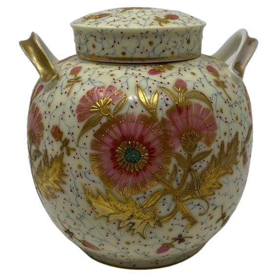 1890s Antique Limoges Porcelain Decorative Canister