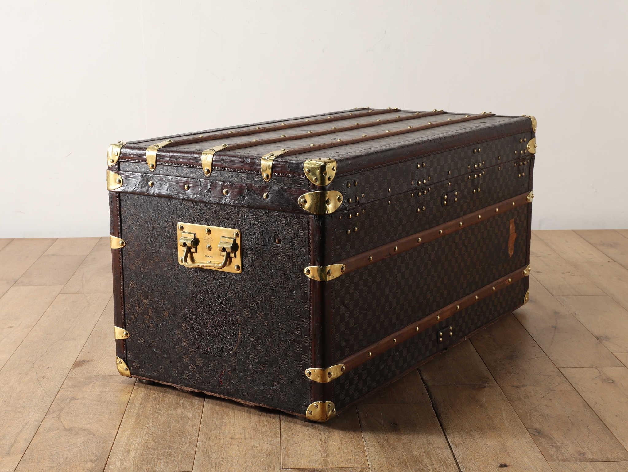 Antiquités 1890 Louis Vuitton Malle Damier Courier Vapeur 6