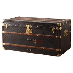 1890s Antiguo baúl Louis Vuitton Damier Courier Steamer