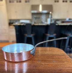 1890's Antique Mauviel Copper Sauteuse Commissioned By Grand Magazines Du Louvre