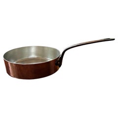 1890's Antique Mauviel Copper Sauteuse Commissioned By Grand Magazines Du Louvre