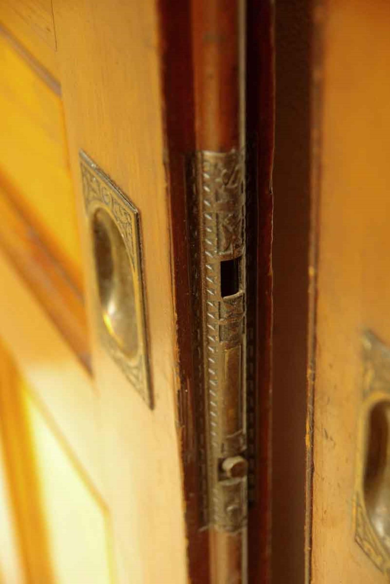 1890s Antique Pair of Five Panel Pocket Doors 2