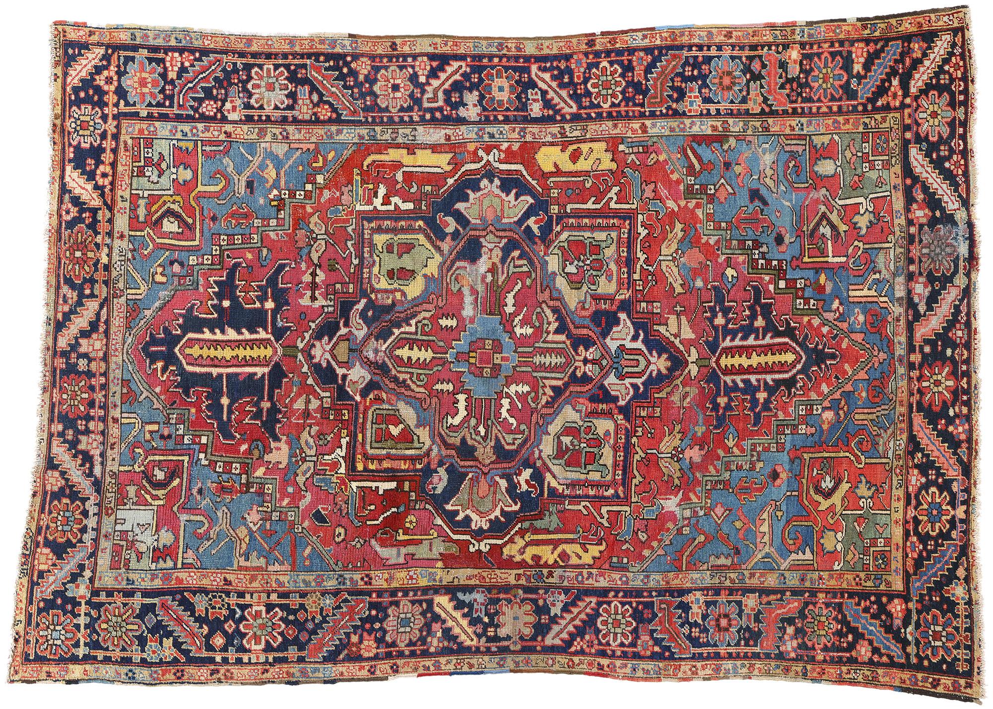 Tapis persan Serapi ancien des années 1890 en vente 3
