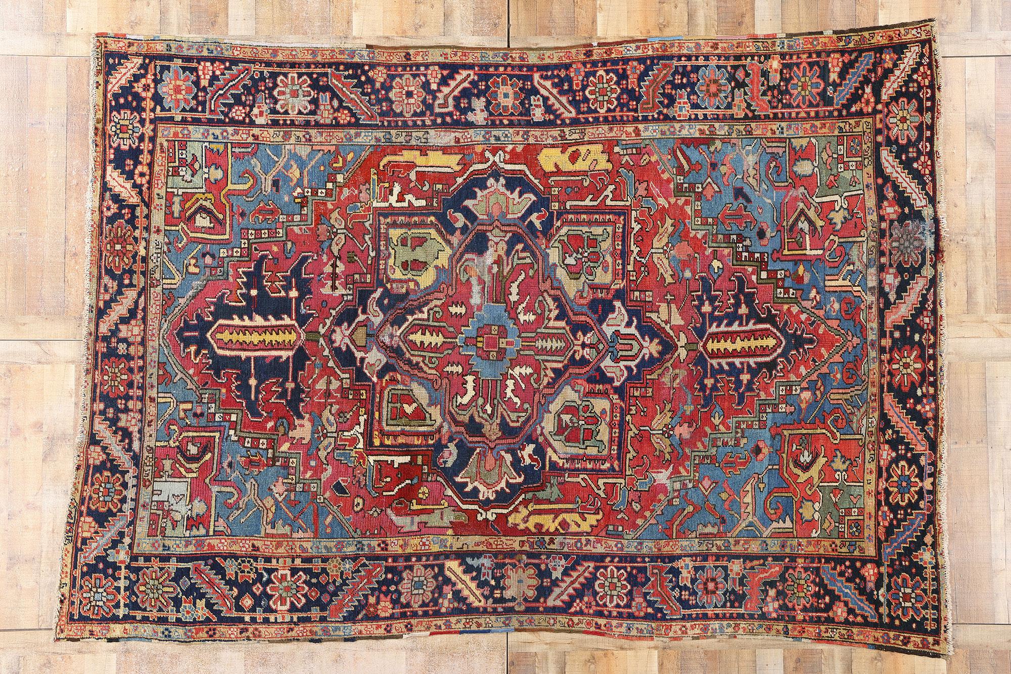 Tapis persan Serapi ancien des années 1890 en vente 2