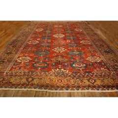 1890 Antique Rouge Tribal Géométrique Nord Ouest Heriz Serapi Knots Rugs en laine