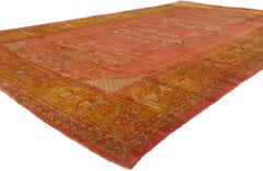 Late 19th Century Turkish Oushak Tree of Life Carpet with Modern Style