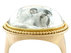 Victorian Essex Crystal and Yellow Gold Cocktail Ring