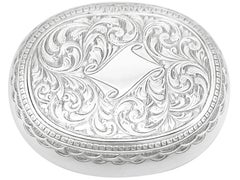 Scatola per tabacco in argento antico vittoriano del 1890