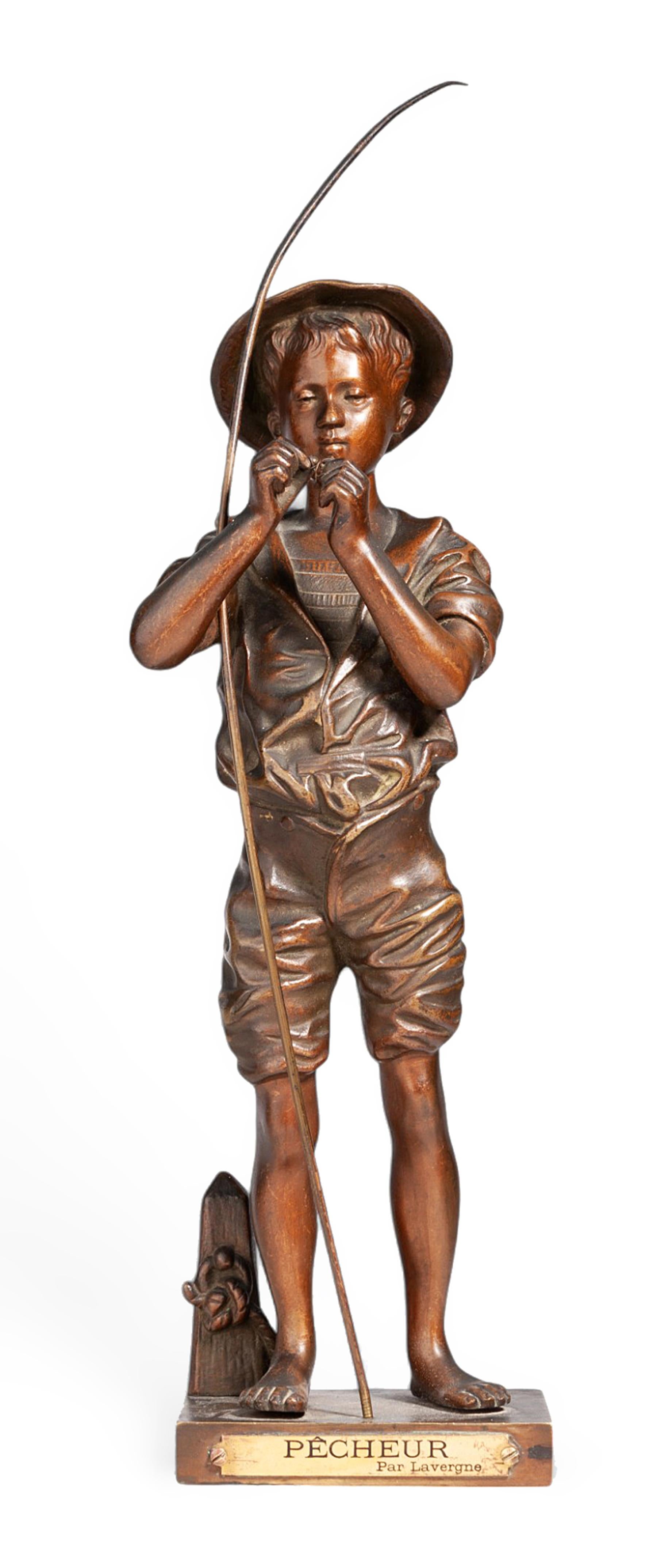 Escultura de bronce de la Belle Époque de 1890 