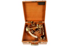 1890s Brass Sextant Georg Hechelmann Hamburg Antique Navigation Instrument