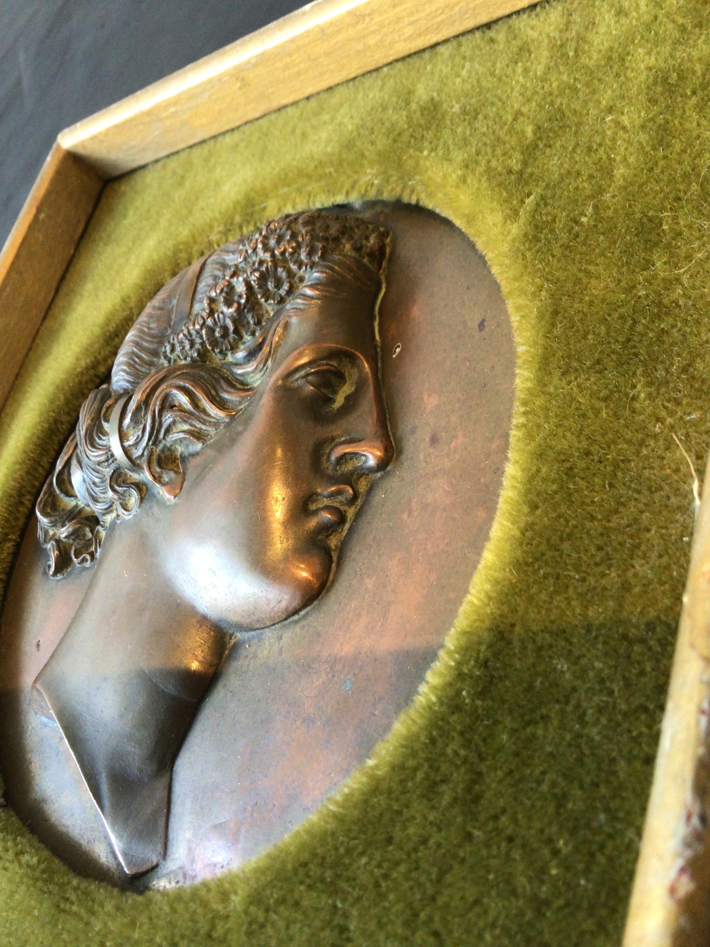 antique bronze plaque