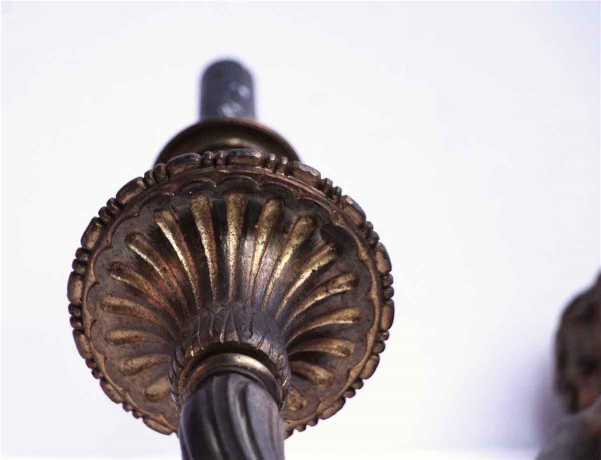 North American 1890s Cast Bronze Cherub Double Arm Sconces