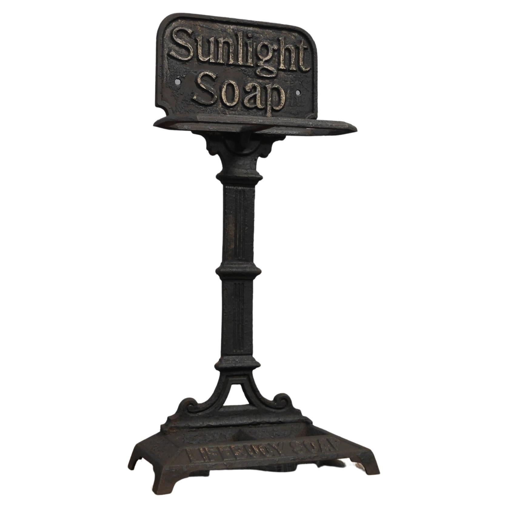 1890's Cast Iron Lever Bros Advertising Stick Stand