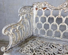 1890s Cast Iron White House American Garden Benches 'Pair'
