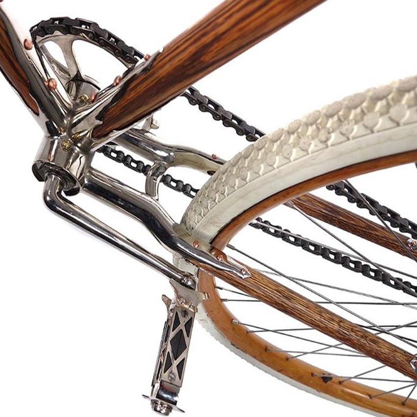 If you are a seasoned antique bicycle collector than you already know how rare a find this Chilion really is. All wooden wheel and frame antique bicycles are among the rarest. There were few made and very costly. The Hickory wood was strong but