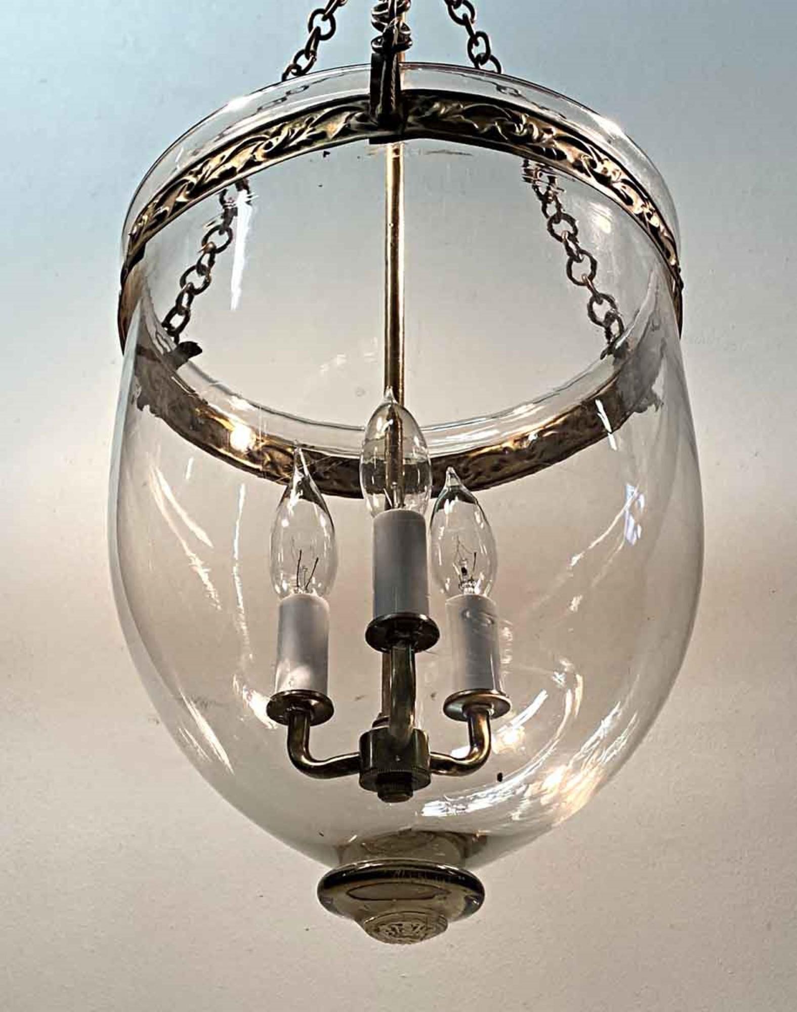 antique bell jar pendant light