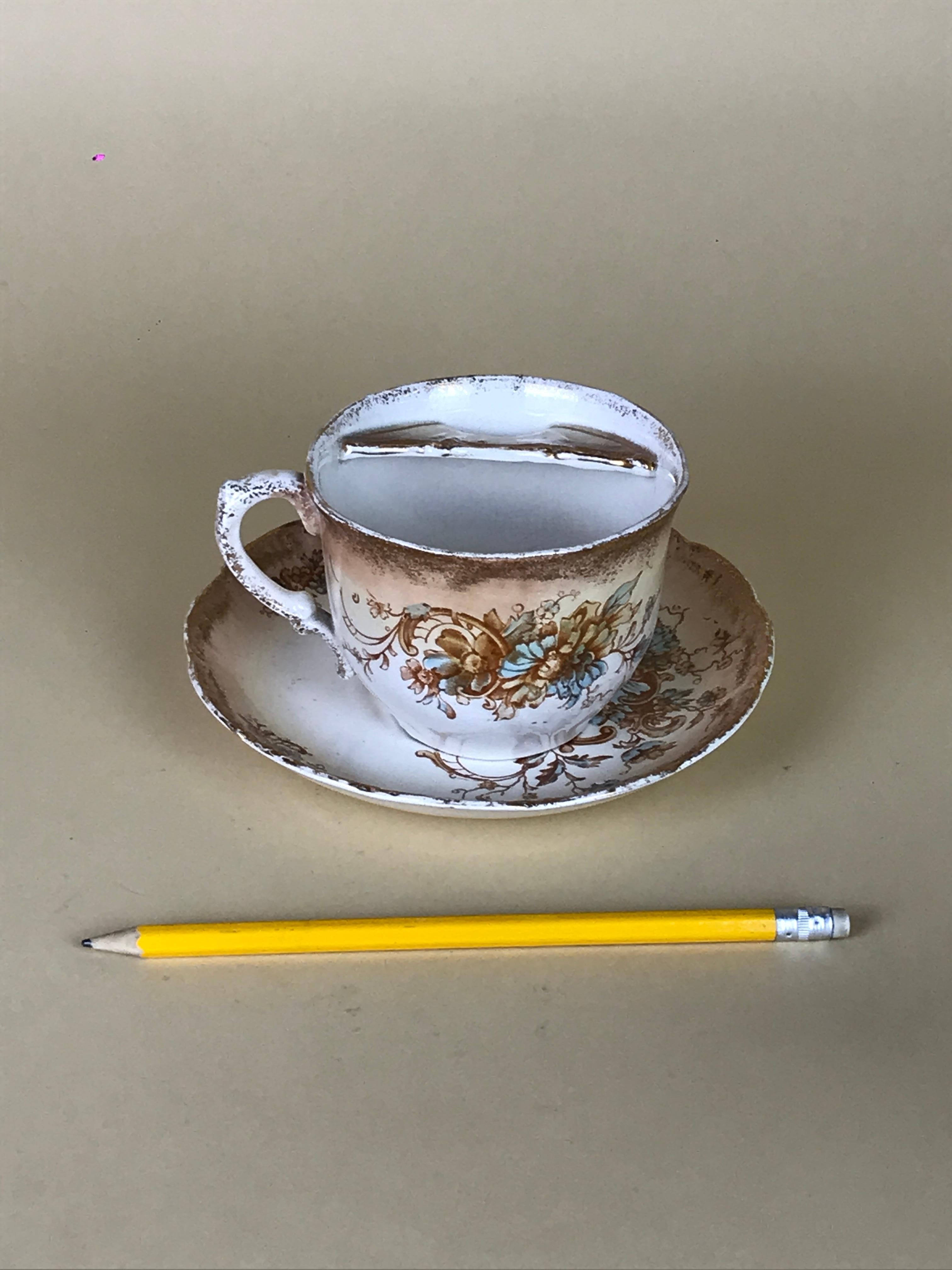 mustache tea cup