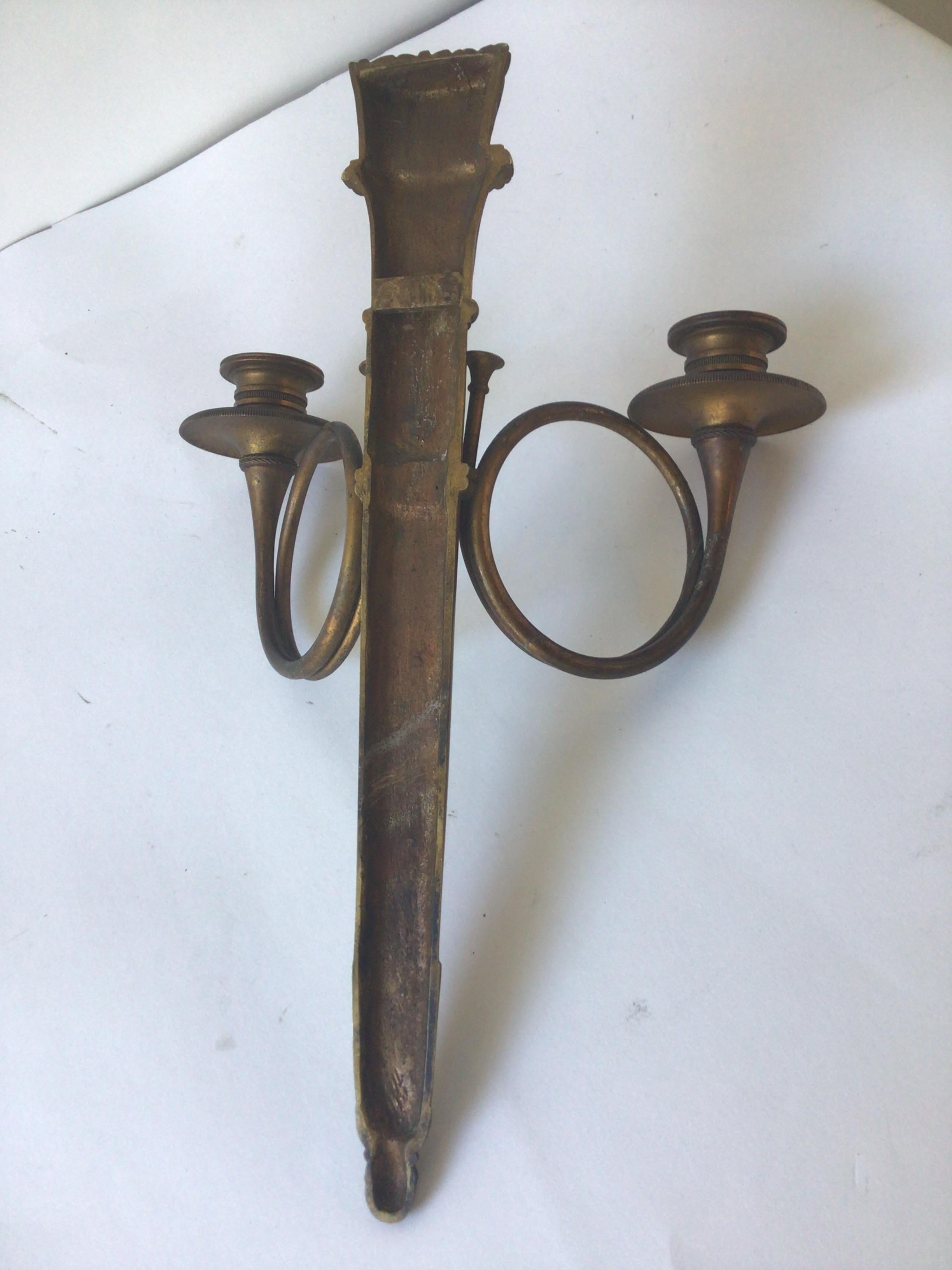 1890s, French Empire Bronze Sconces For Sale 6