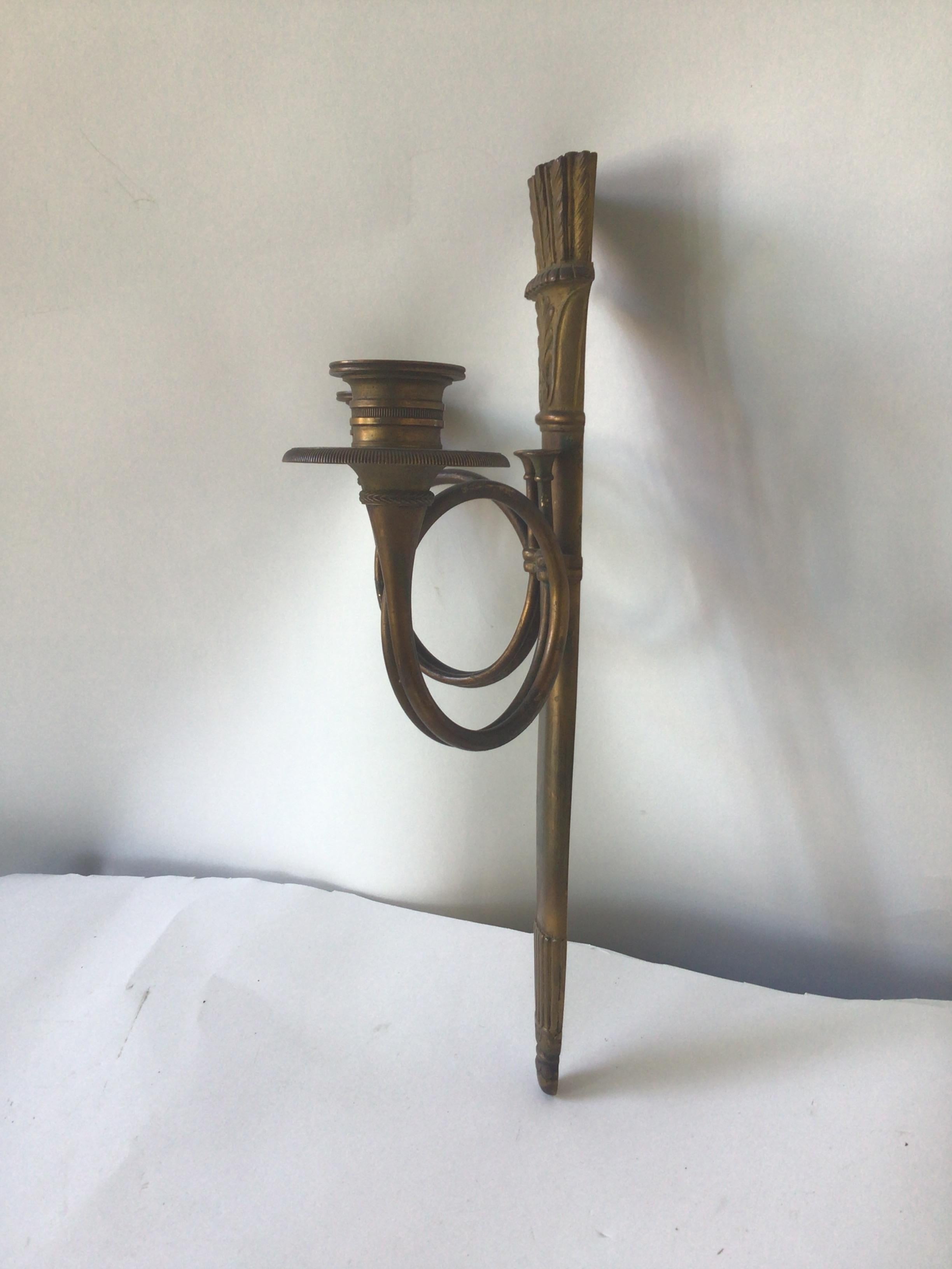 1890s, French Empire Bronze Sconces For Sale 2