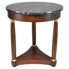 1890's French Marble Pedestal Table 