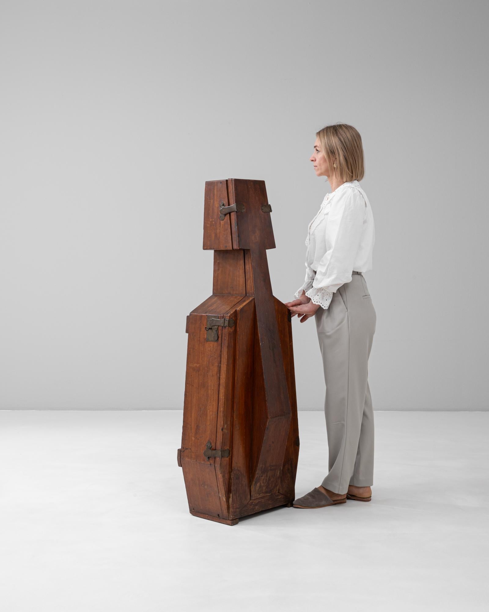 Étui à violoncelle en bois cubiste moderniste français des années 1890 en vente 1