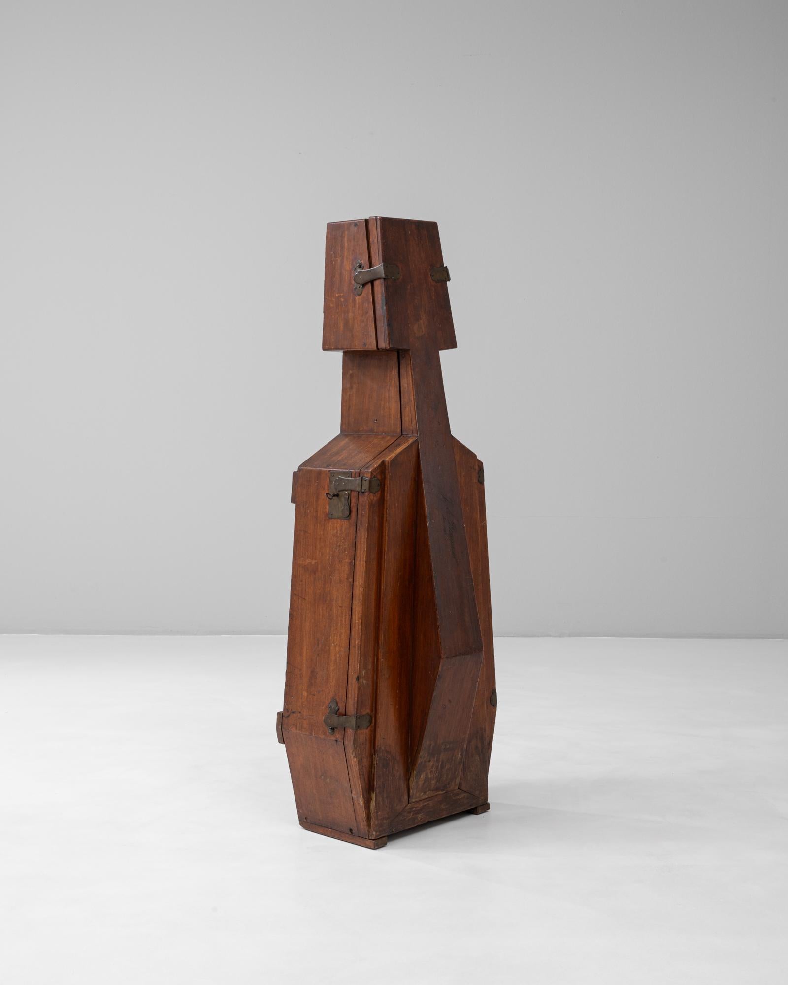 Étui à violoncelle en bois cubiste moderniste français des années 1890 en vente 2