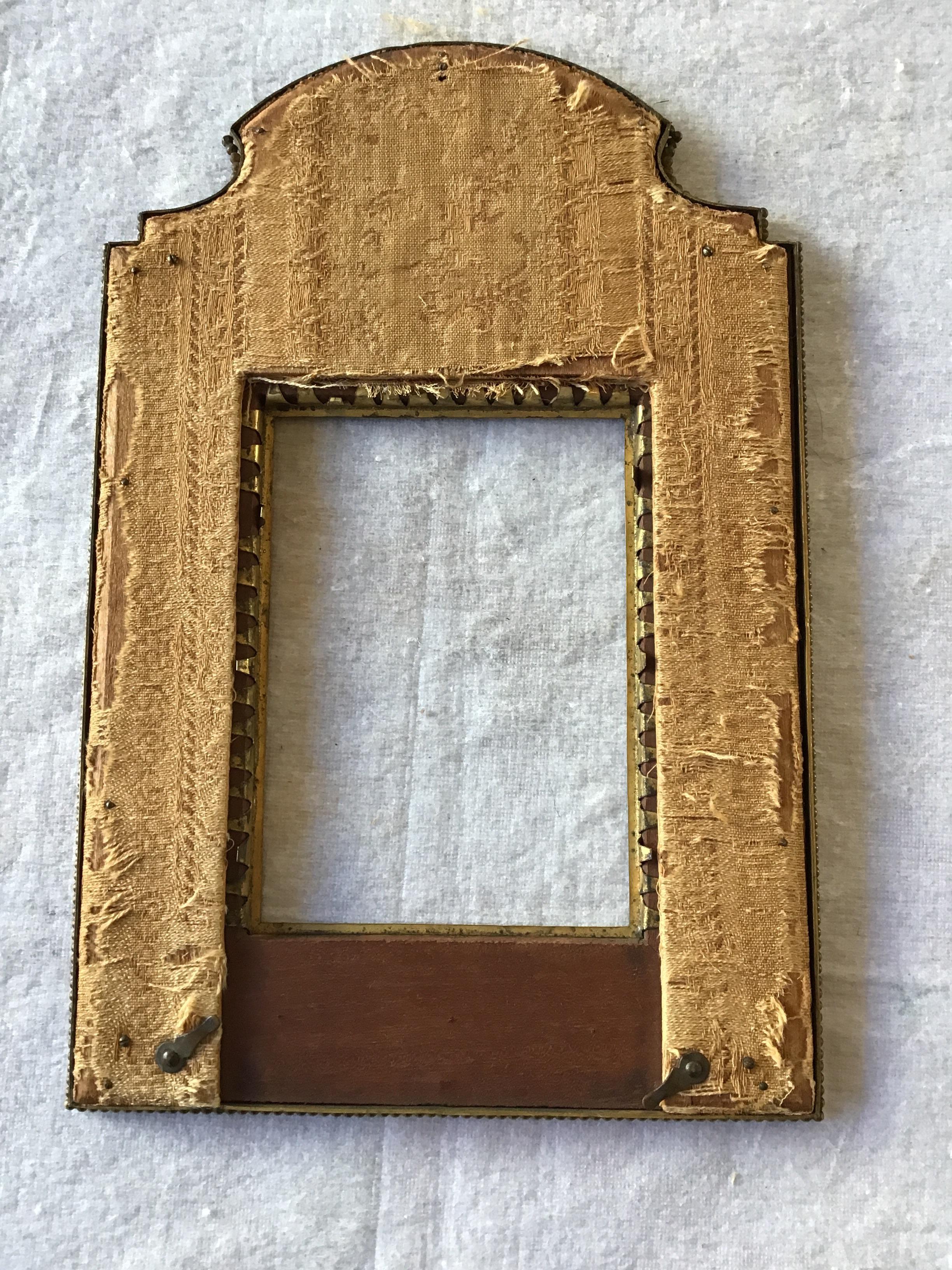 1890s French Neoclassical Wood and Bronze Picture Frame 5