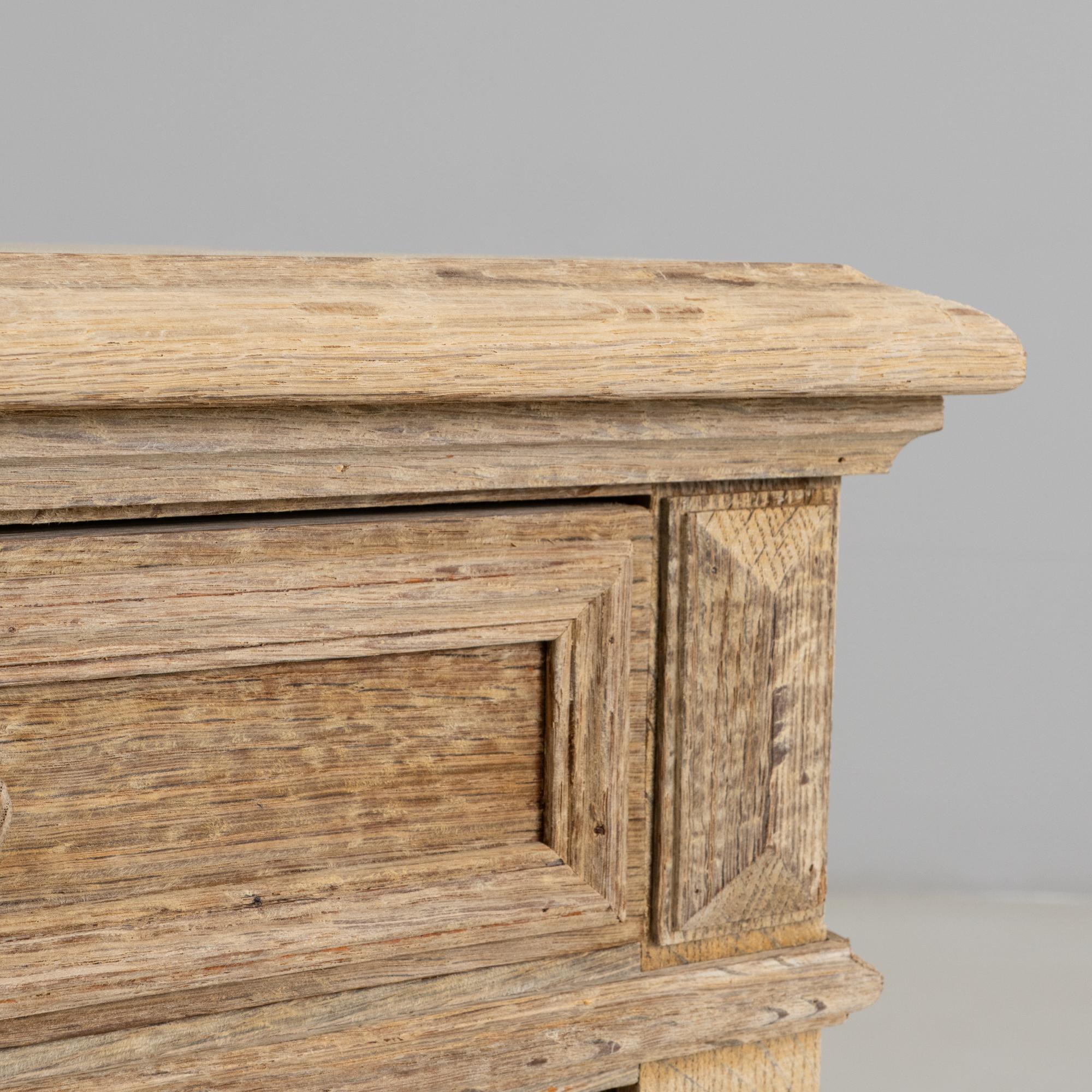 1890s French Oak Bedside Table For Sale 6