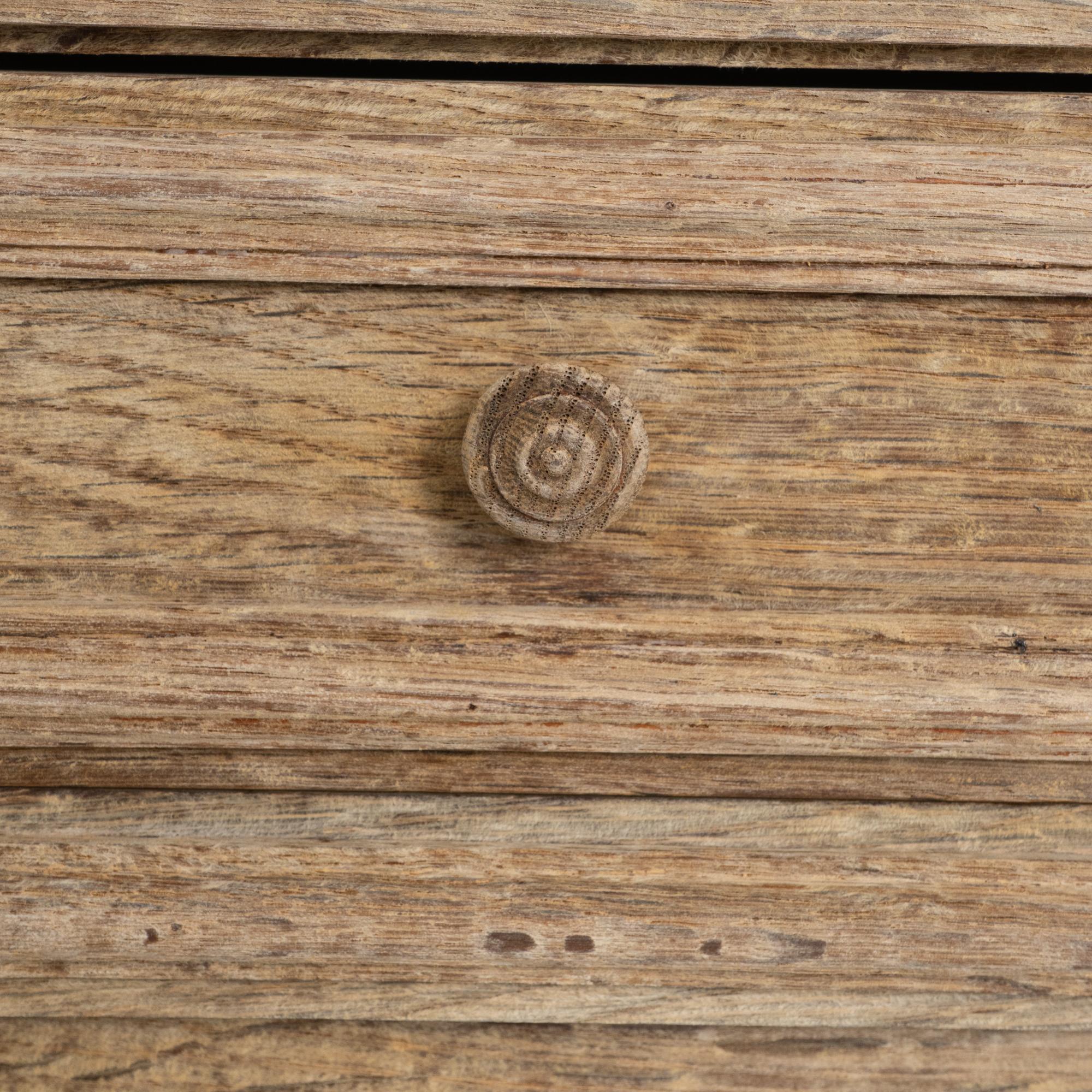 1890s French Oak Bedside Table For Sale 7