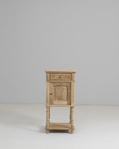1890s French Oak Bedside Table