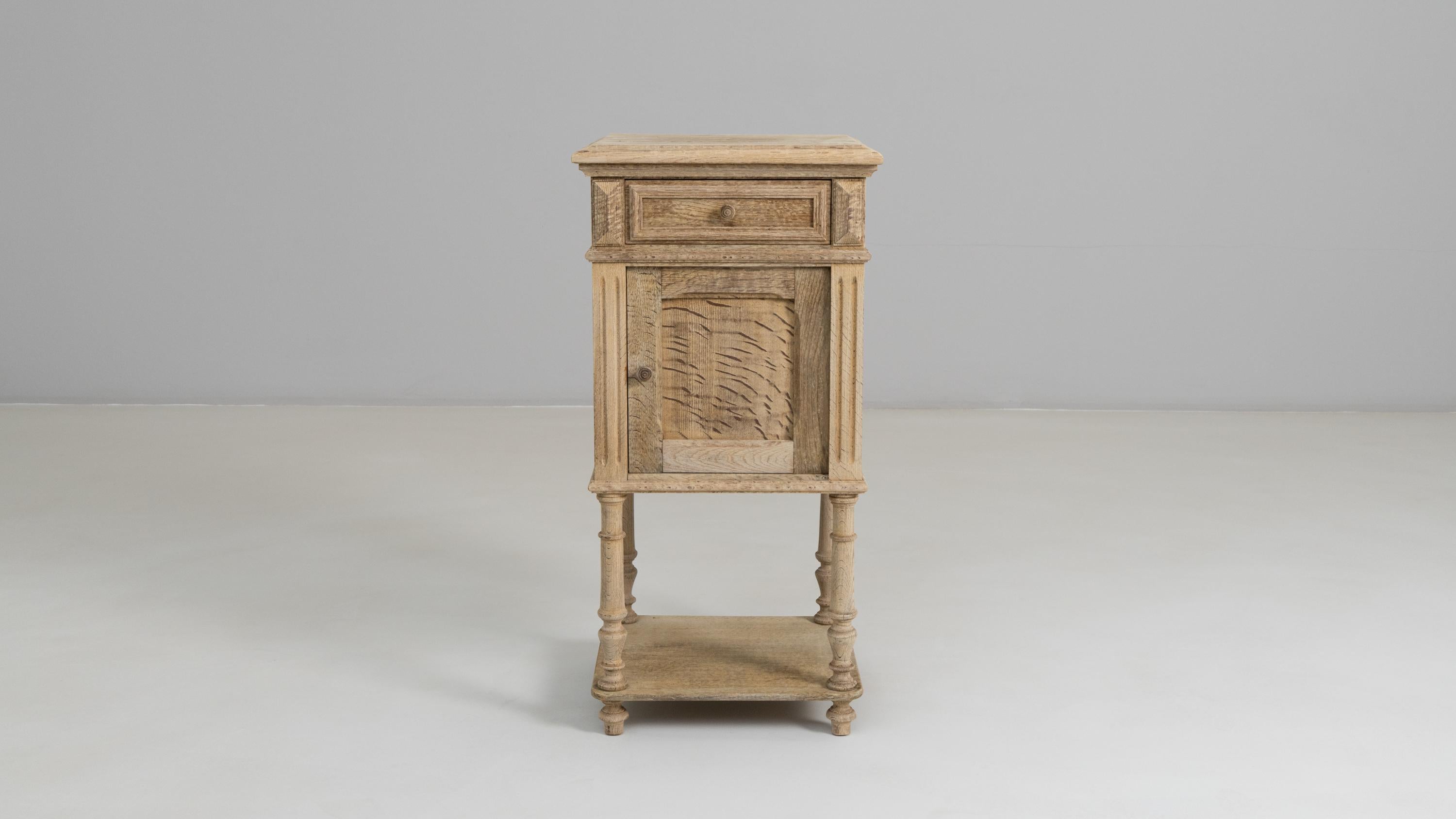 1890s French Oak Bedside Table For Sale 2
