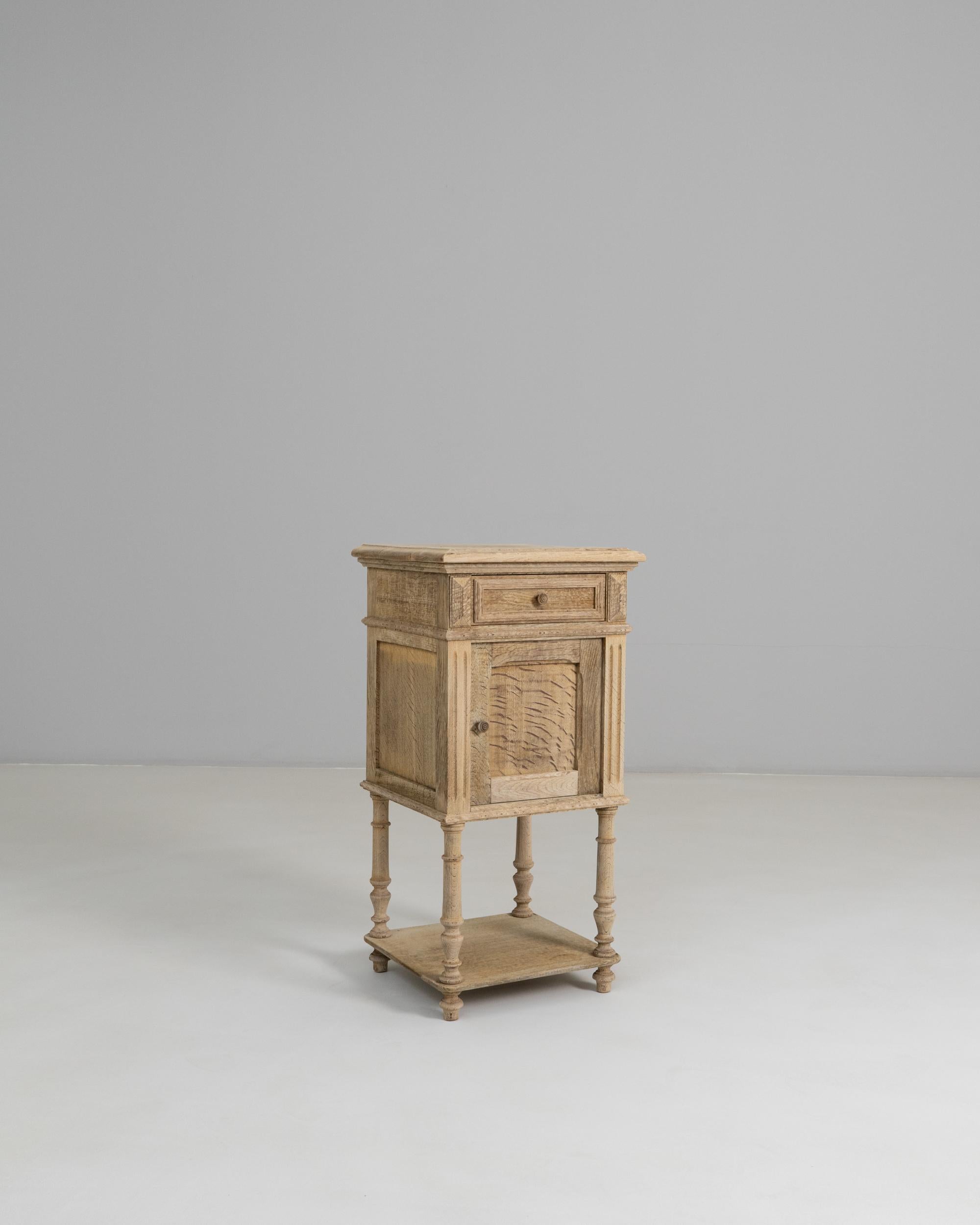 1890s French Oak Bedside Table For Sale 3