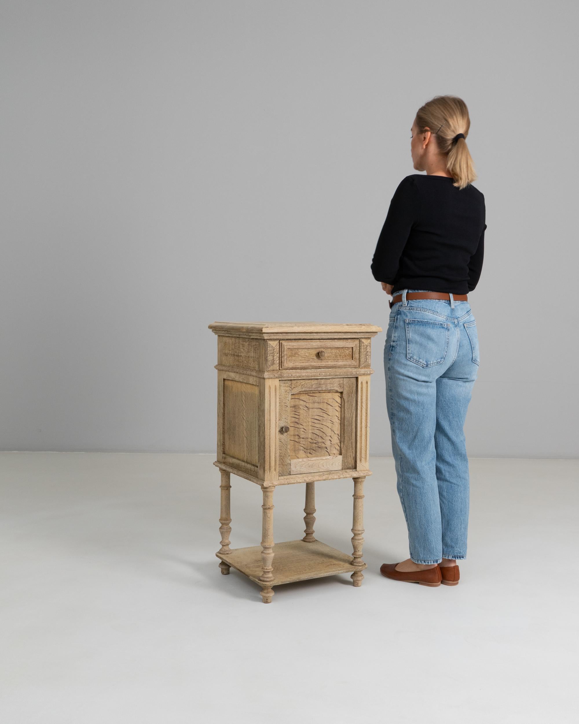 1890s French Oak Bedside Table For Sale 5