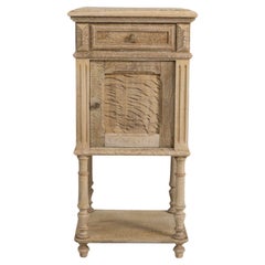 1890s French Oak Bedside Table