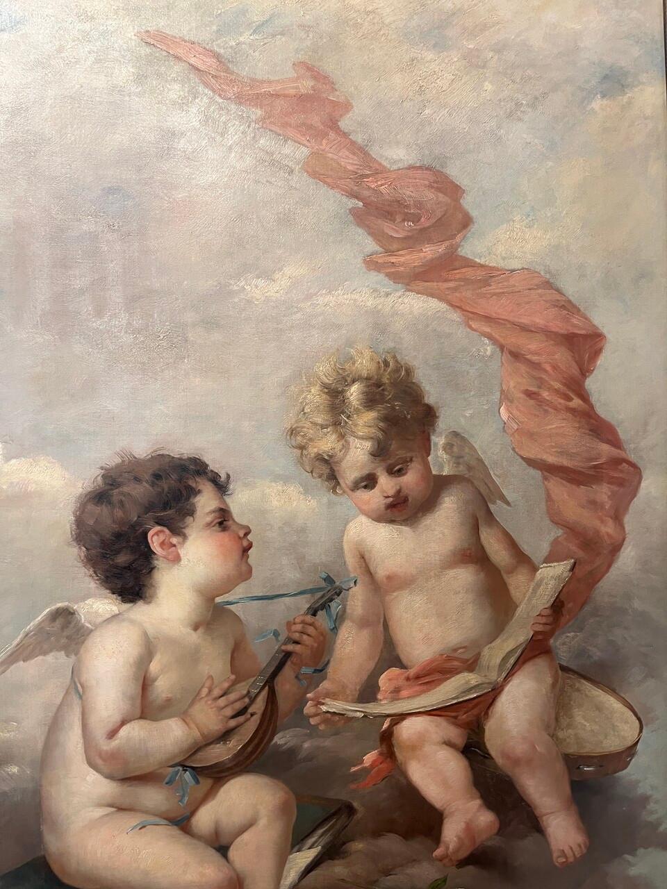 Beschreibung
EDMOND LOUYOT (Franzose 1861-1920) nach FRANÇOIS BOUCHER (Franzose 1703-1770) DEUTSCHES KÖNIGREICH ROCOCO REVIVALGEMÄLDE, 