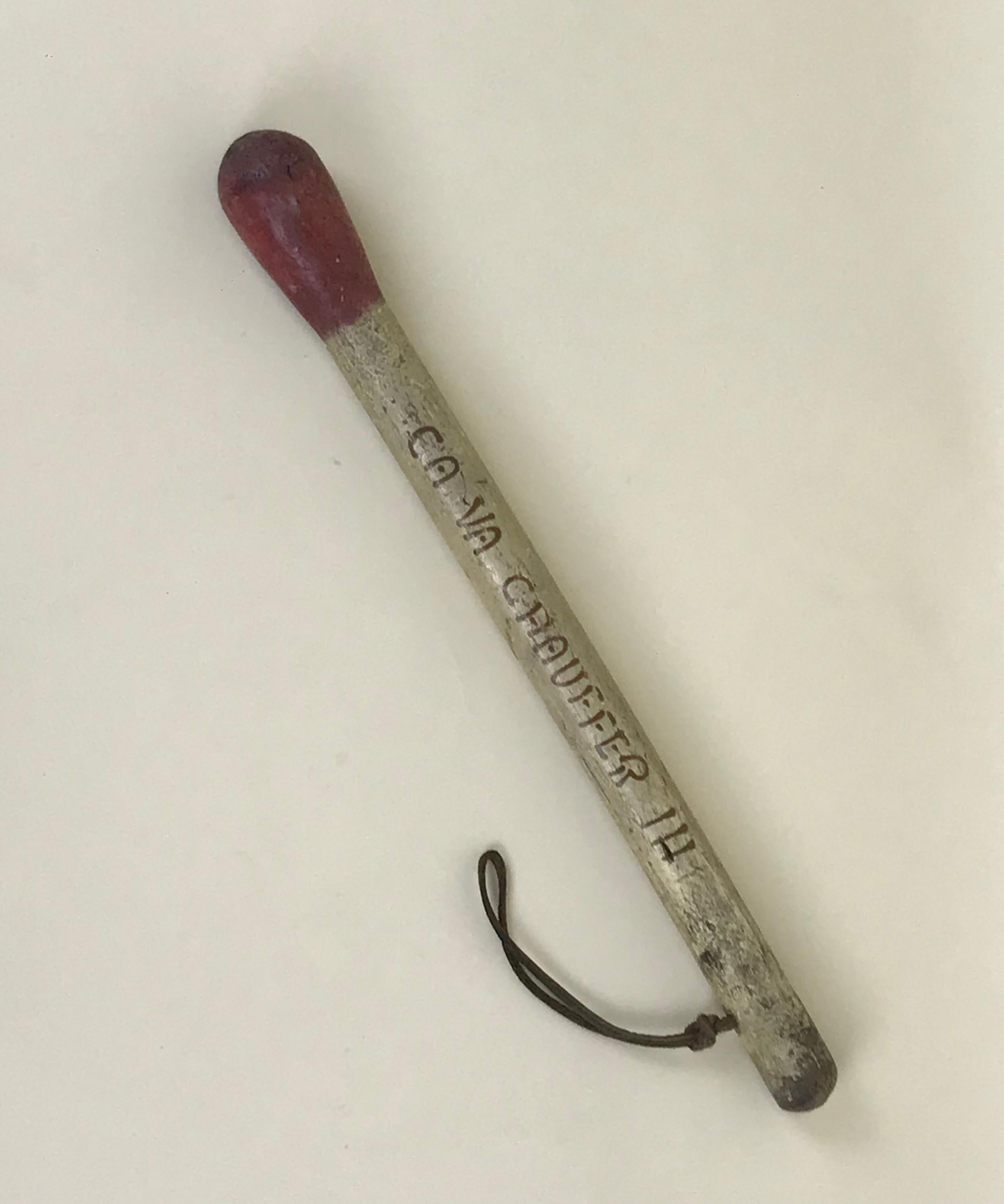 1890s French Wooden Stick Shaped like a Matchstick with Motto, Ça Va Chauffer 5