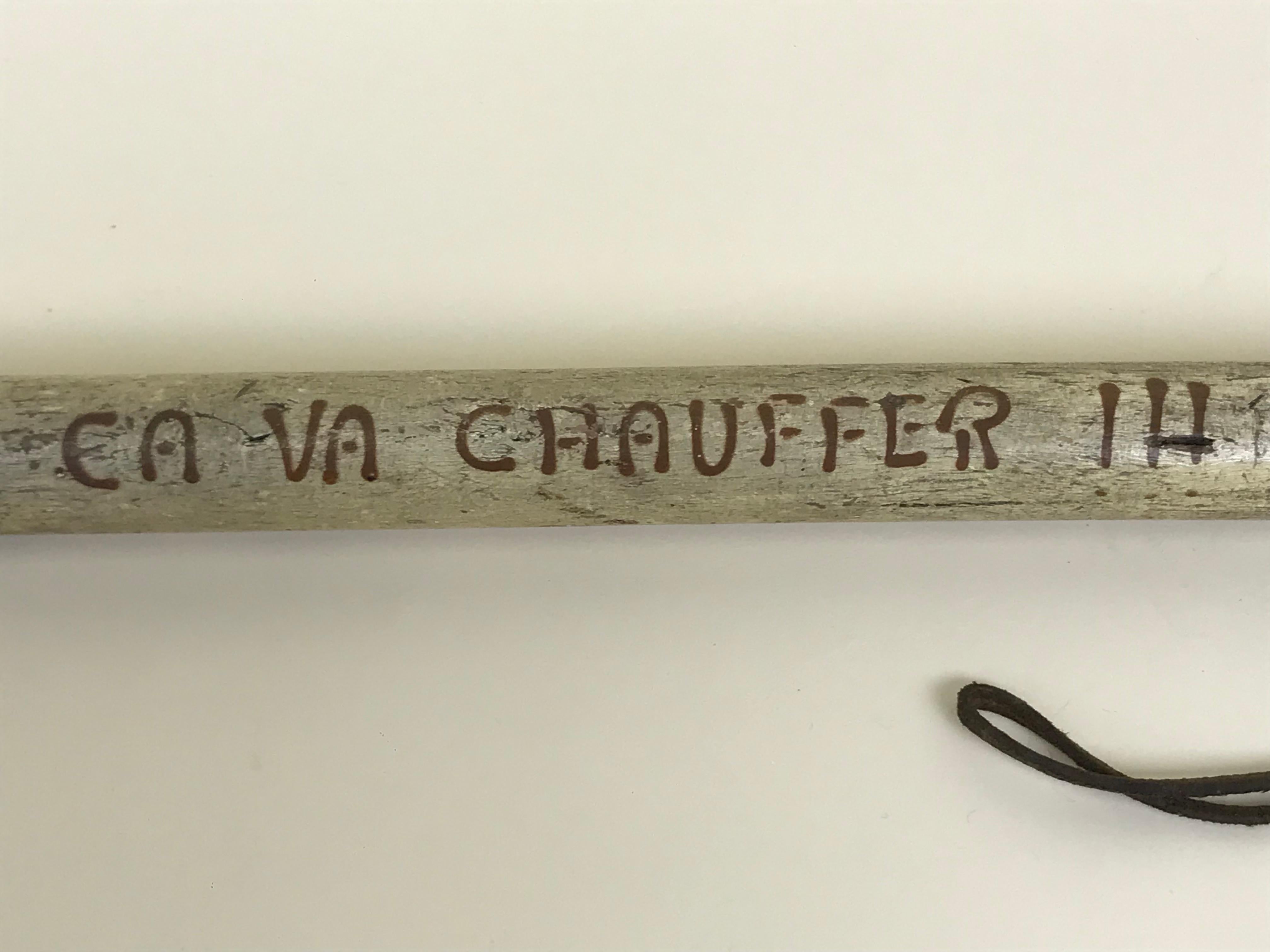 1890s French Wooden Stick Shaped like a Matchstick with Motto, Ça Va Chauffer In Good Condition In Milan, IT