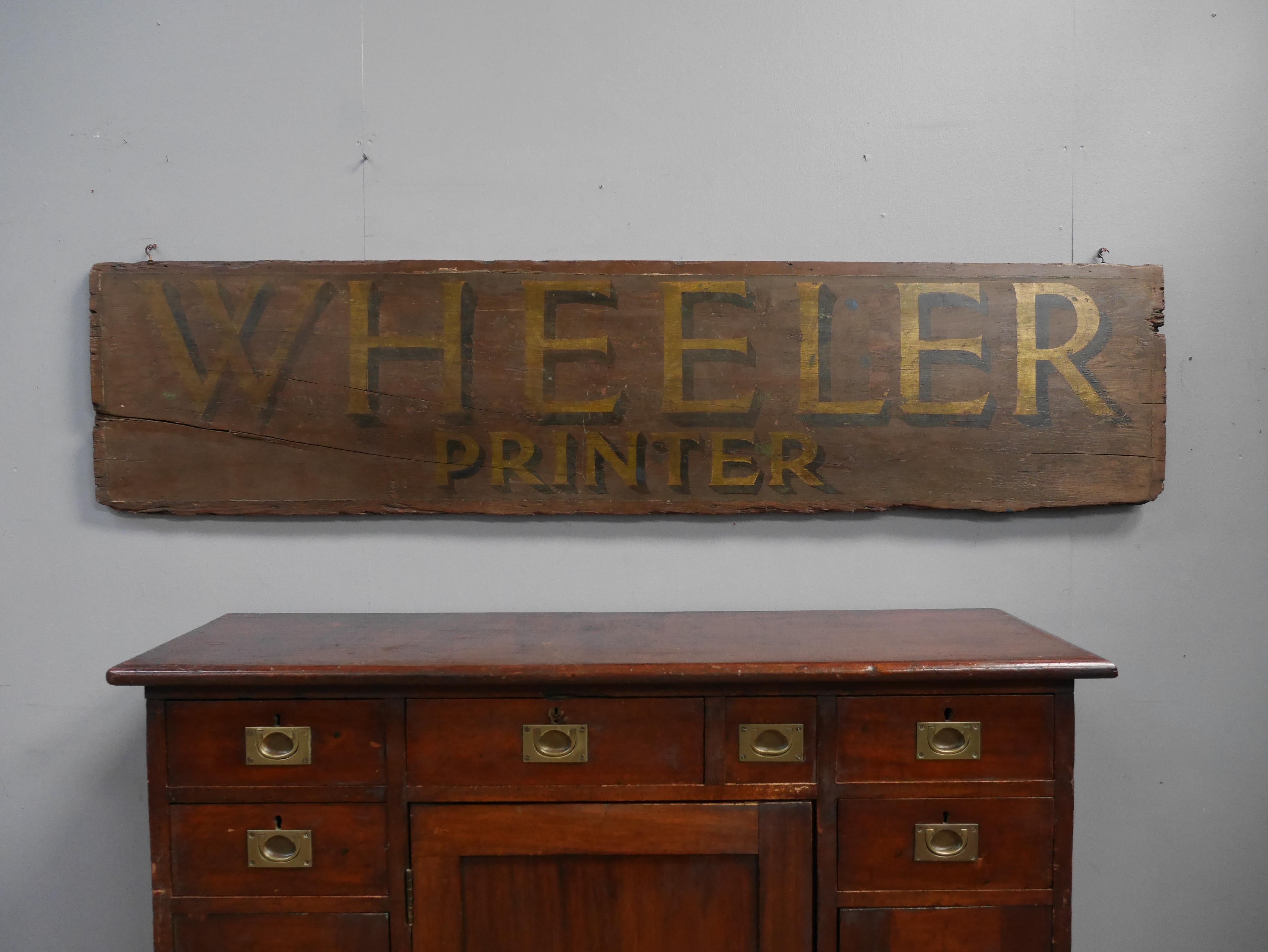 1890's Gilt Painted Timber Printer's Trade Sign For Sale 2